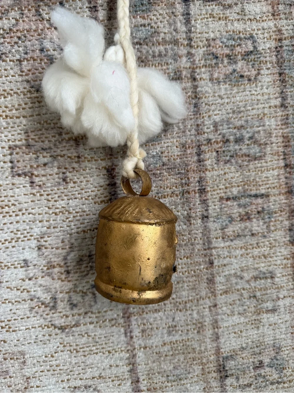 Decorative Tassel Charm in Cream, Rust & Charcoal from Anthropologie